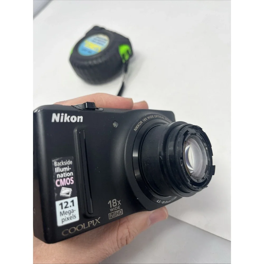 Nikon Coolpix S9100 12.1MP Digital Camera – Black –‎ For Parts Repair